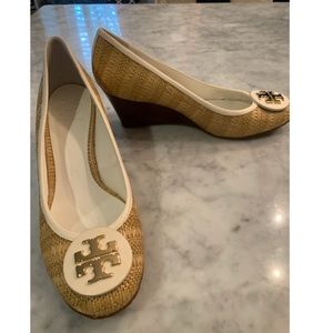 Tory Burch Woven Logo Wedges